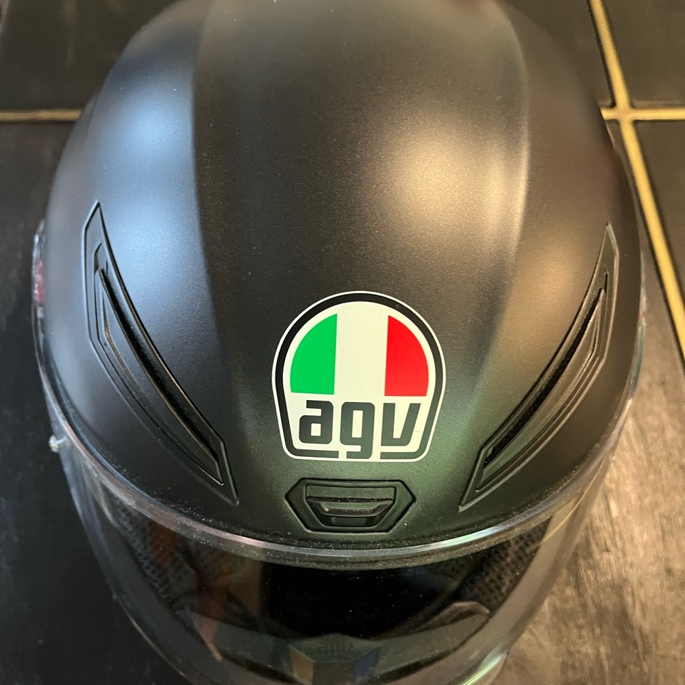 Ag Adriano Goldschmied Matte Black Helmet with Italian Tricolor Logo - Picture 2 of 5
